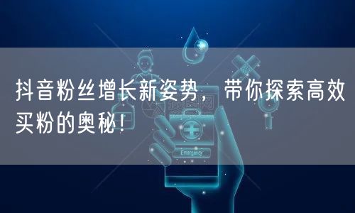 抖音粉丝增长新姿势，带你探索高效买粉的奥秘！