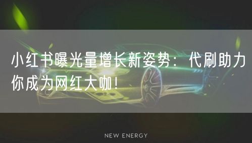 小红书曝光量增长新姿势：代刷助力你成为网红大咖！